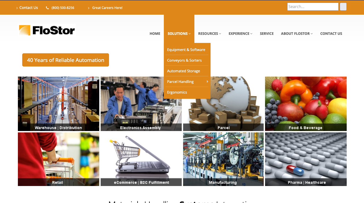 Flostor Drop down menu